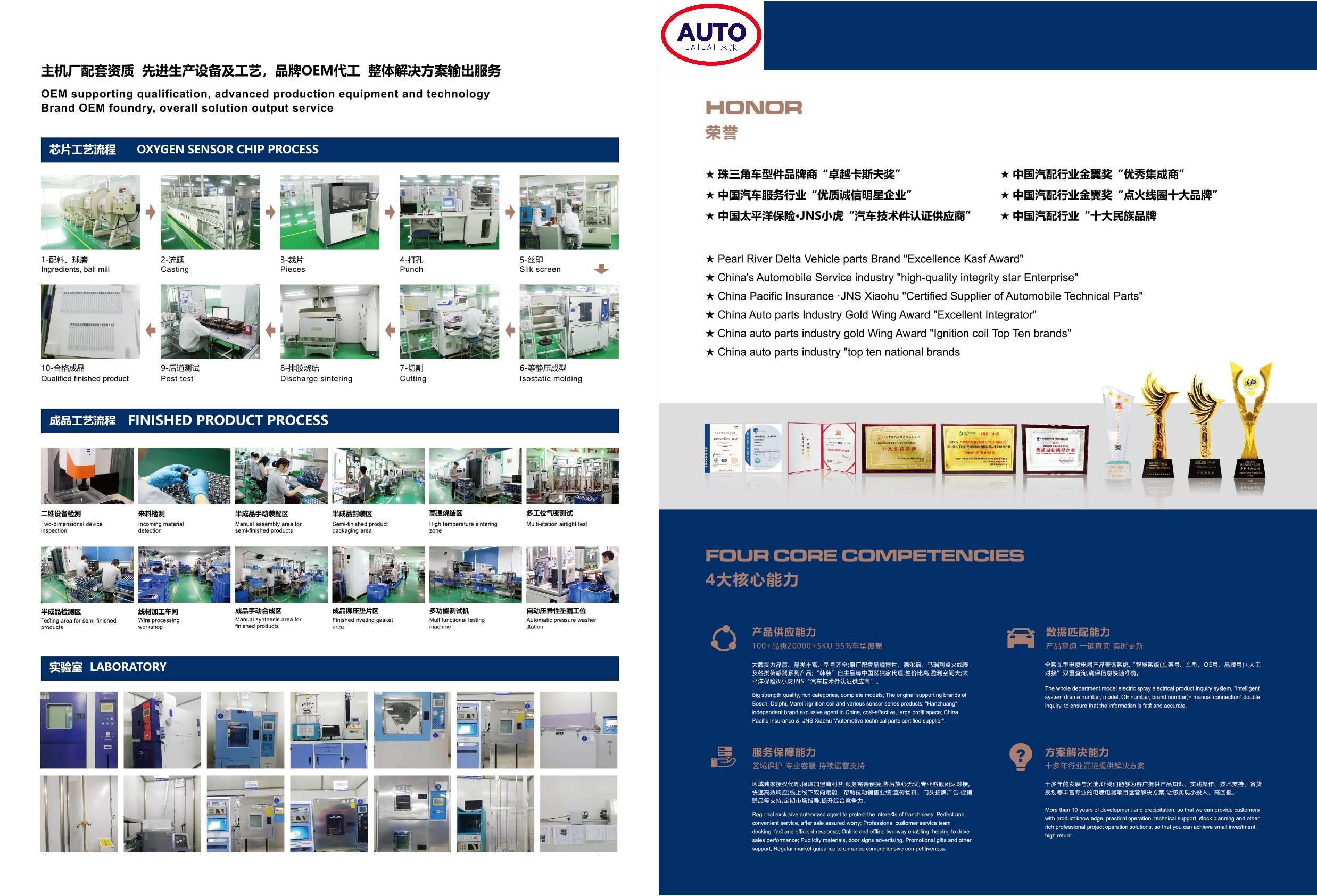 Sensor manufacturing process